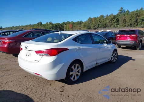 2012 Hyundai Elantra Limited z USA, uszkodzony, nr VIN 5NPDH4AE7CH082621